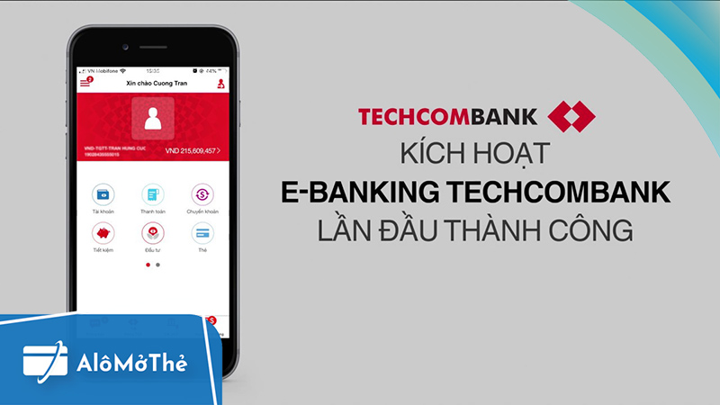 Cách kích hoạt thẻ ATM Techcombank trên F@st Mobile online
